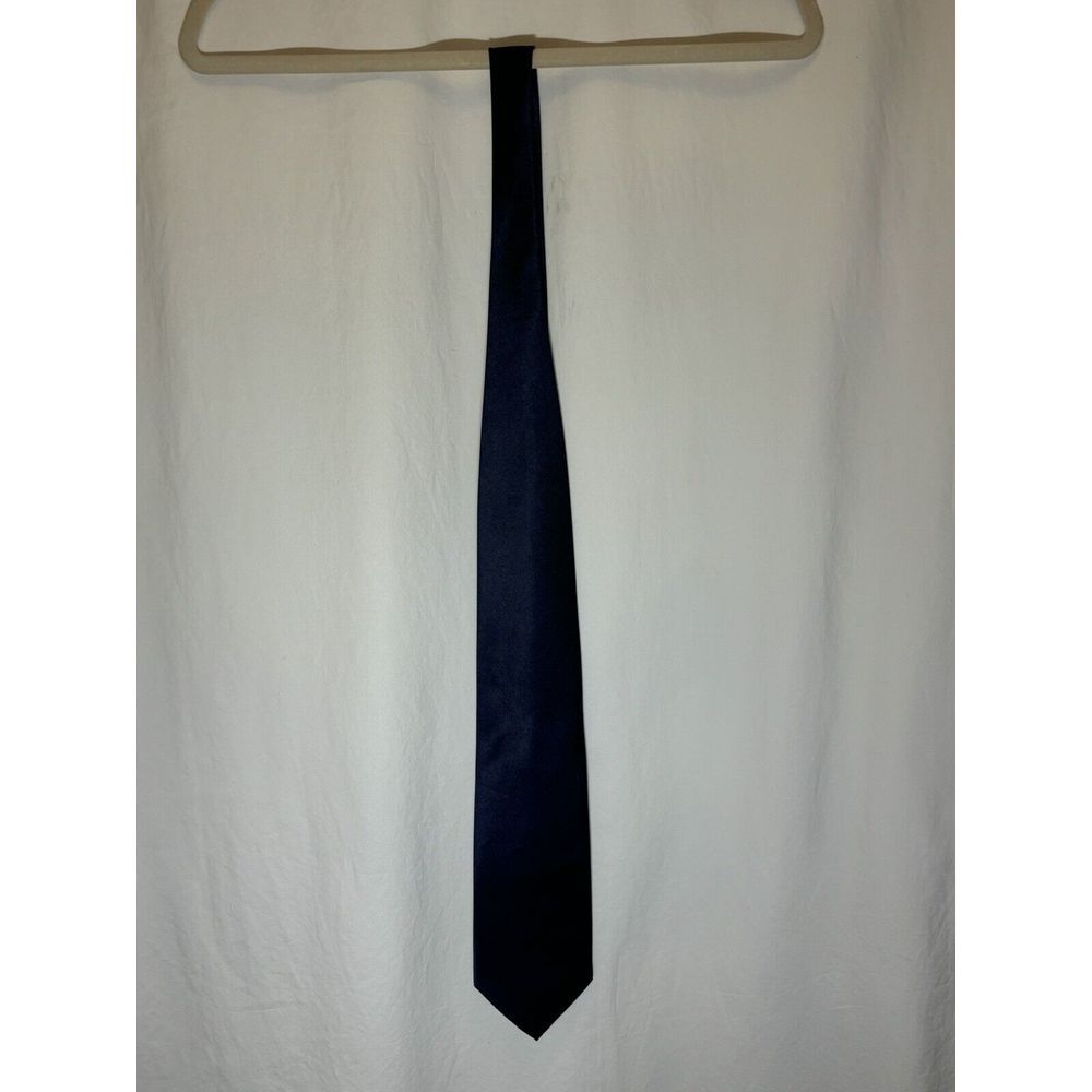 Davvero Benino‎ Italy Mode Men's Tie Standard Navy 100% Polyester BB2 - Picture 3 of 3